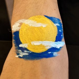 ボディペイント,フェイスペイント,ボディアート,月,満月,moon