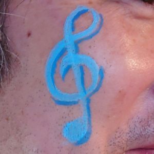 ボディペイント,フェイスペイント,ボディアート,音符,音楽,記号,音楽記号