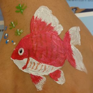 金魚,きんぎょ,ボディペイント